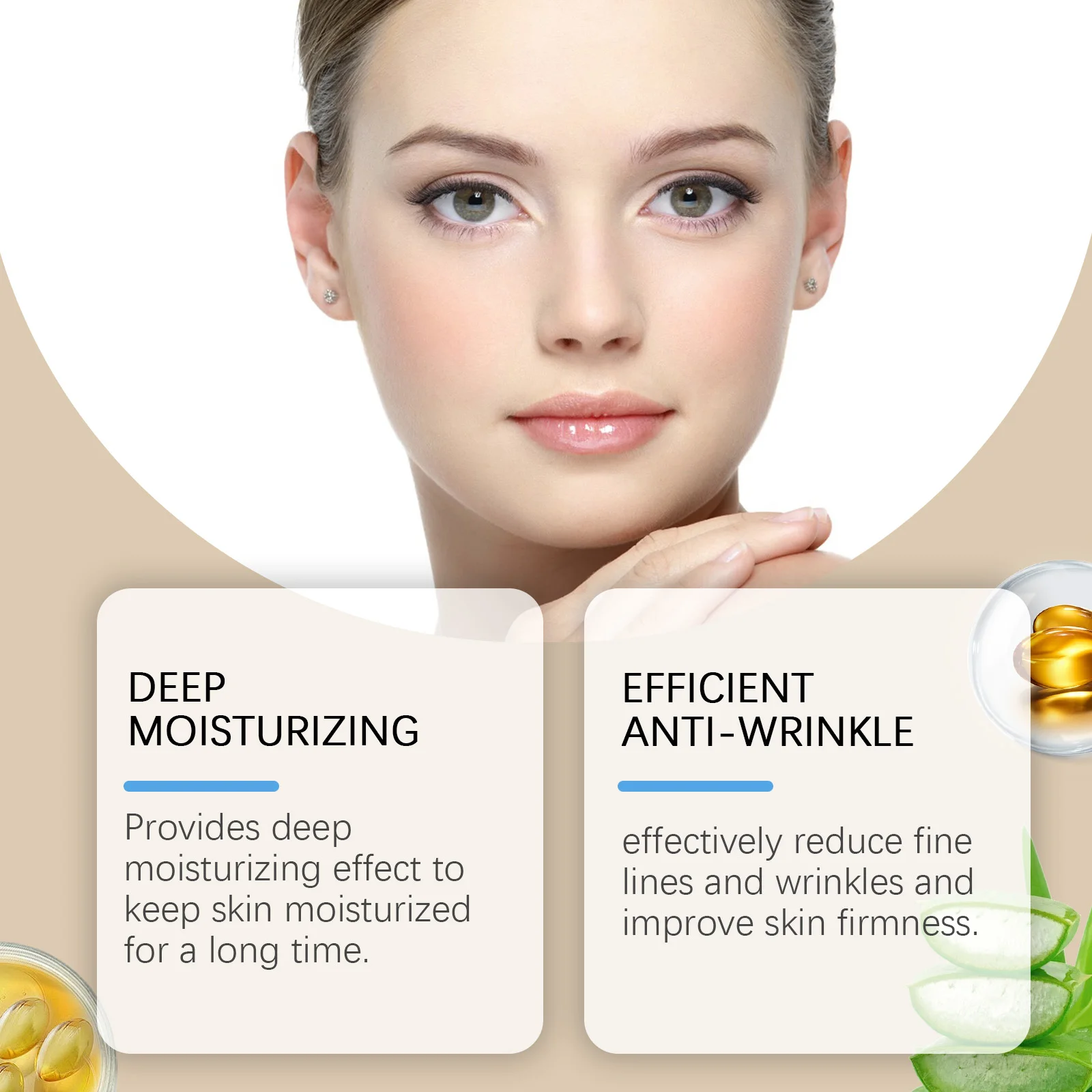 مصل ترطيب الوجه مع حمض الهيالورونيك للعناية بالبشرة الشتوية للبشرة الجافة والرطوبة والمظهر العلاج المغذي 30 مللي