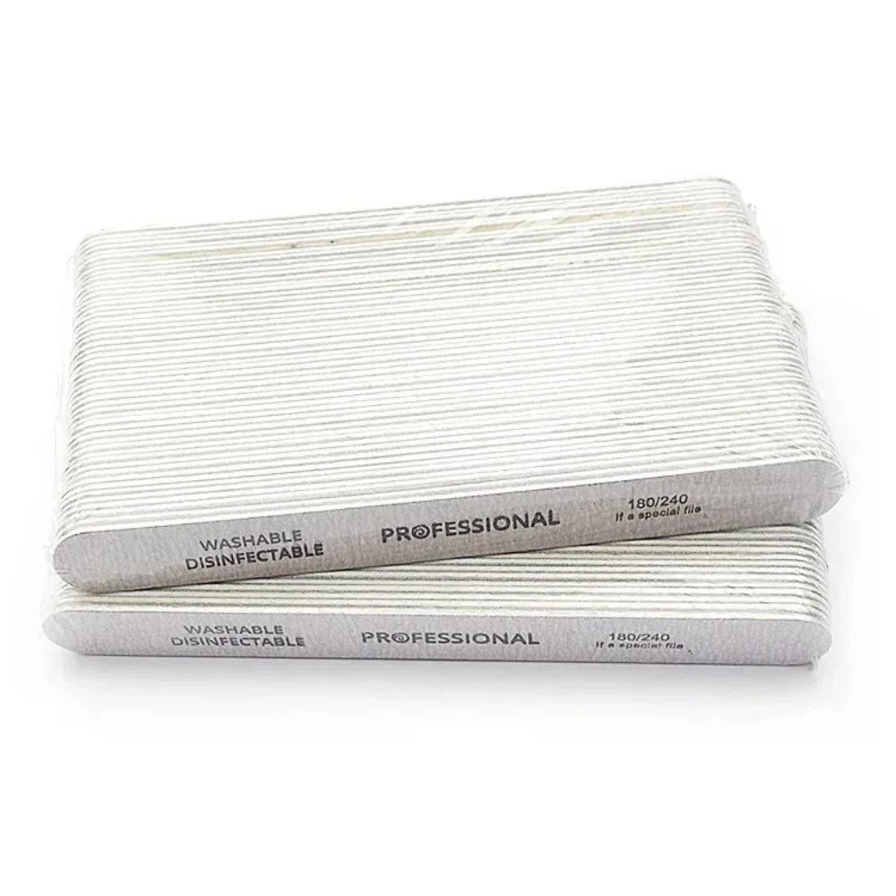 100Pcs Nail File 100/180 Wooden Sanding Buffer Block Pedicure Manicure UV Gel Nail Polish Pro Files Artificial Nail Tips Tools