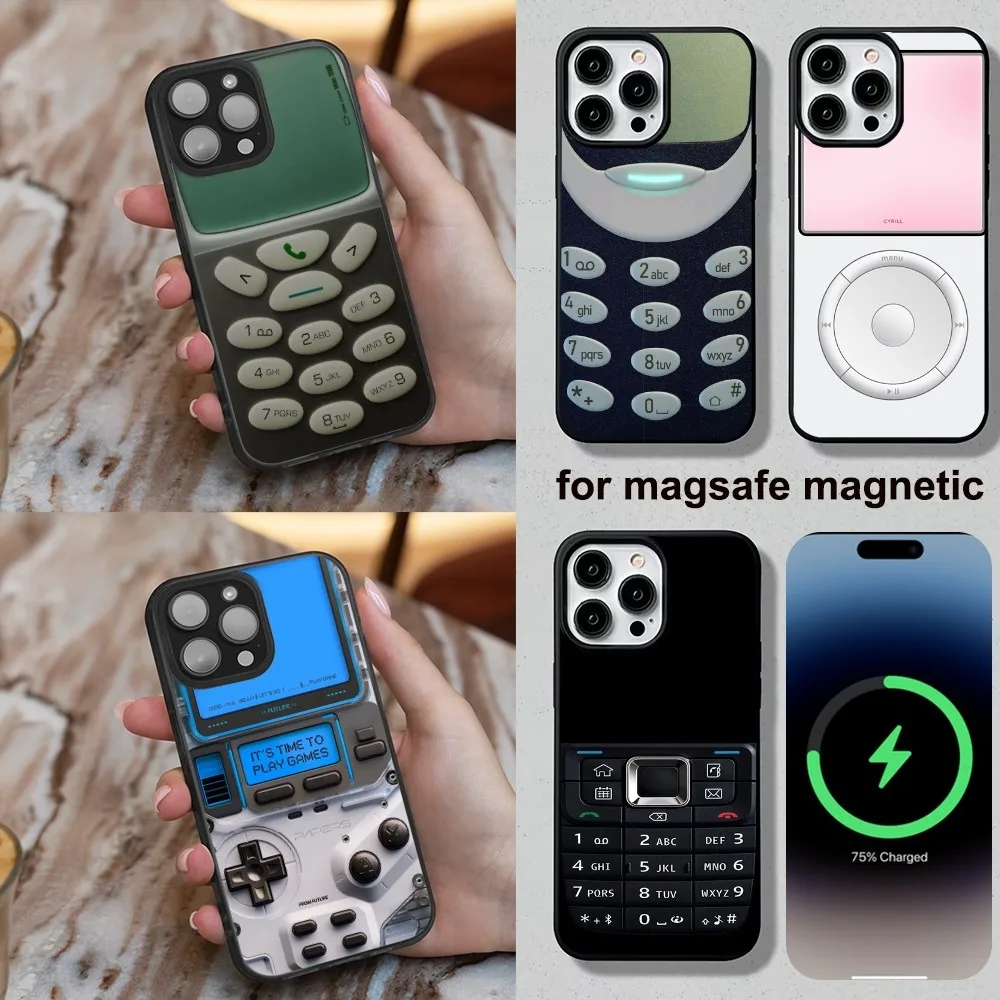 Game consoles Mobile phones Phone Case For iPhone 16,15,14,13,12,11,Plus,Pro,Max,Mini Soft Magesafe Magnetic Wireless Charge