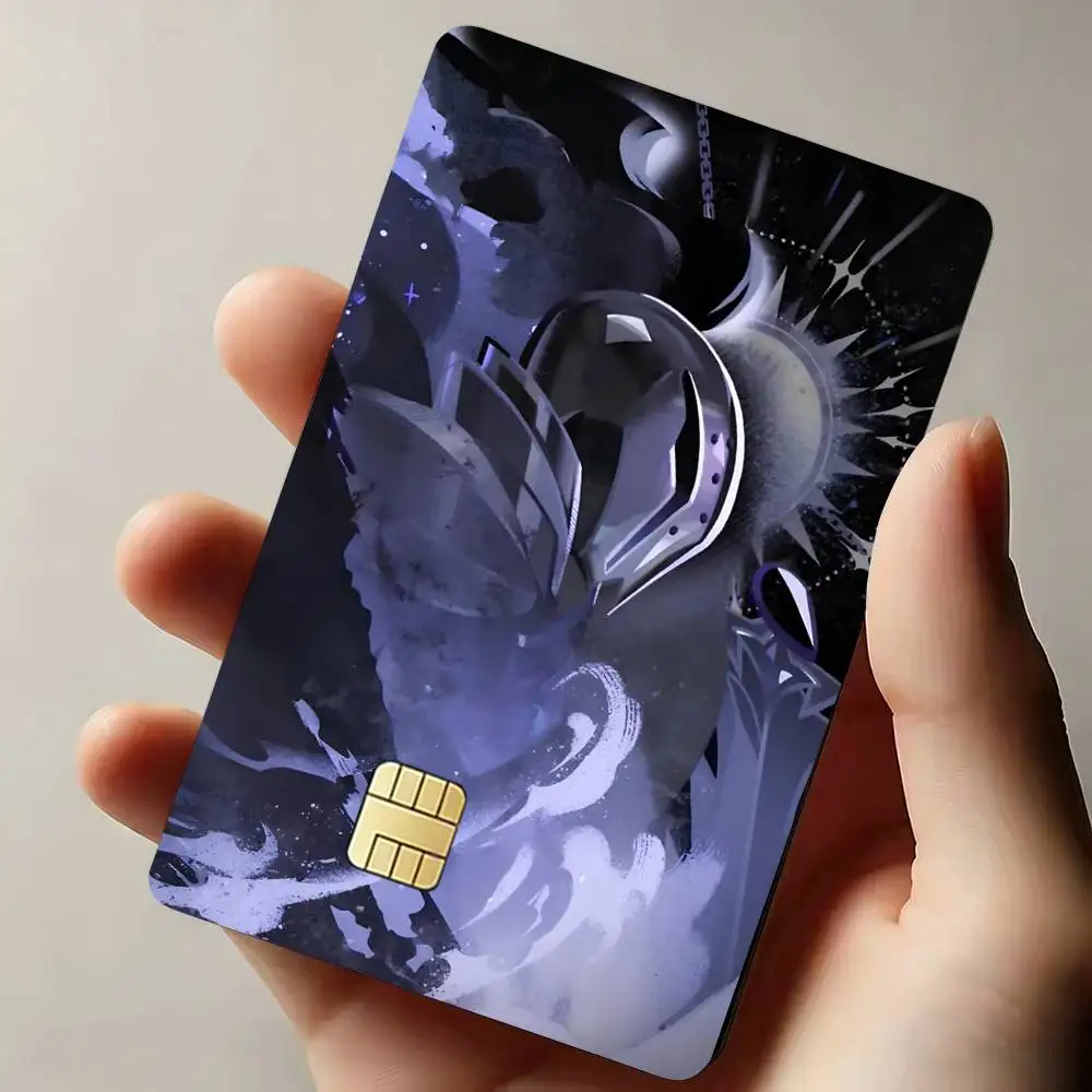 W-White Lily Cookie S-Silent Salt Cookie Credit Card Skin Stickers For VISA Bank Metro Access Card Protective Film Cover Sticker