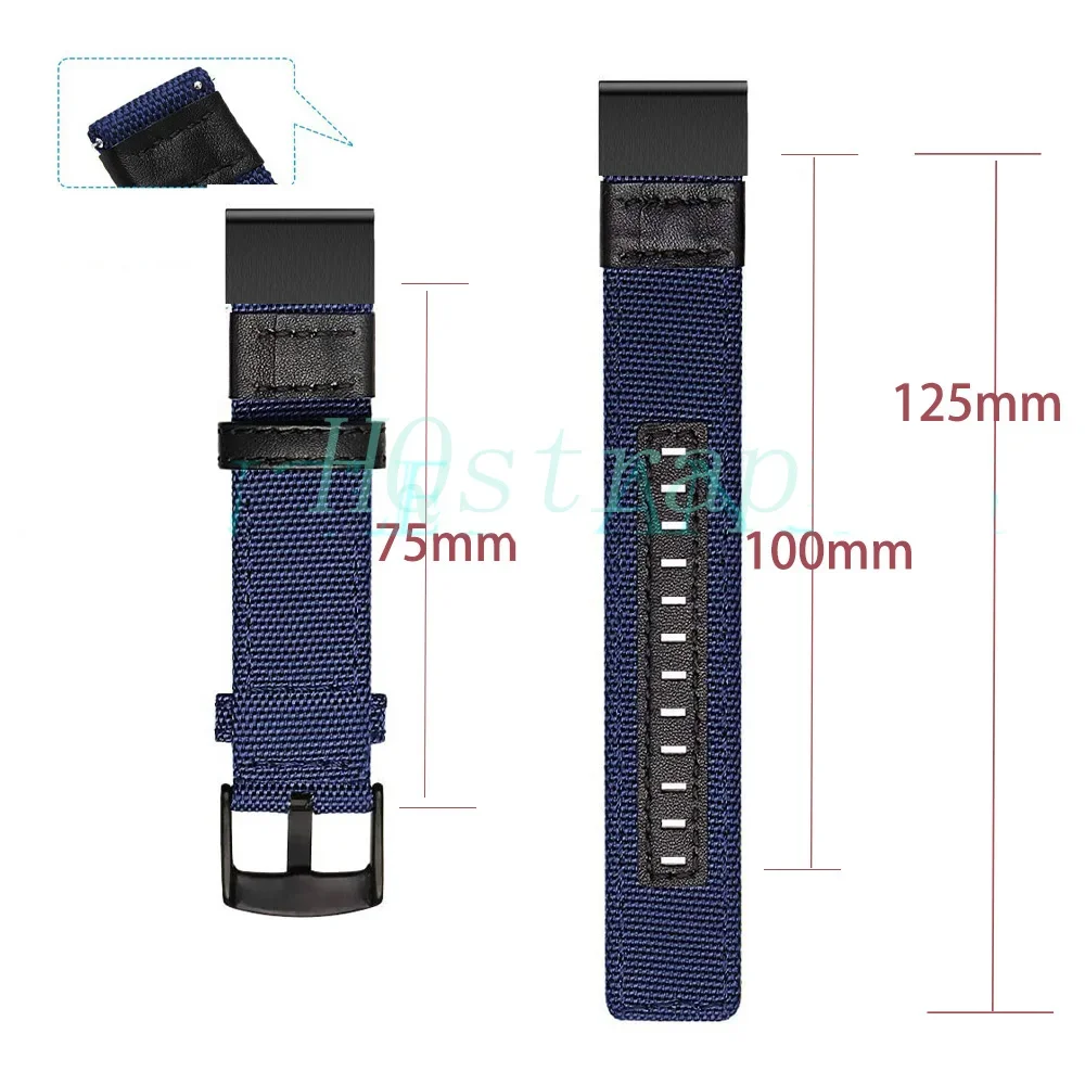 가민 밴드용 나일론 시계 스트랩, 스포츠 손목 밴드 액세서리, 가민 페닉스 7 6X 6S 6 프로 5X 5 5S 3HR 팔찌 벨트, 22mm 26mm