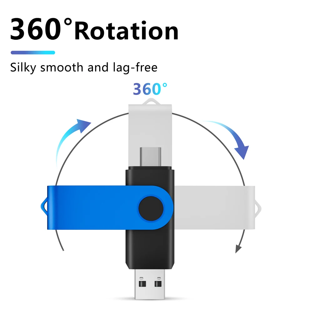 Clé USB TYPE-C 2 en 1, 16 go, porte-clés, clé USB 64 go, haute vitesse, pour téléphone portable, 32 go, 8 go, 4 go ﻿
