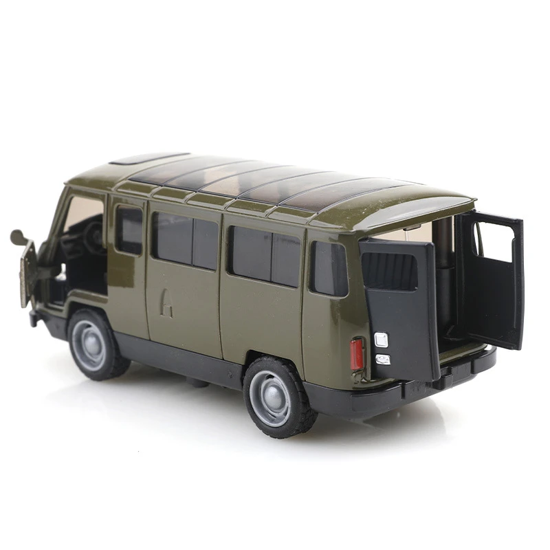 1/36 UAZ Travelers Alloy Bus Car Model Diecast Metal Traffic City Tour Vehicle Car Model High Simulation Pull Back Kids Toy Gift