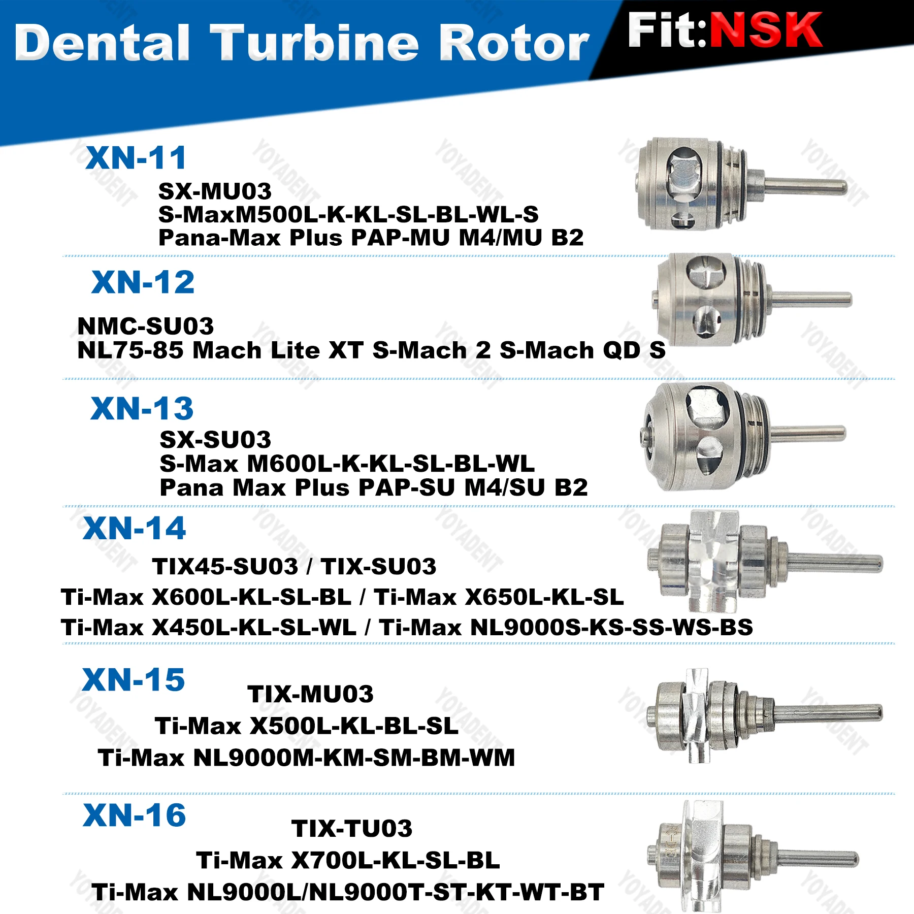 ทันตกรรม Turbine ตลับหมึก Air Rotor Fit NSK Handpiece ความเร็วสูงทันตกรรม Handpiece อุปกรณ์เสริม