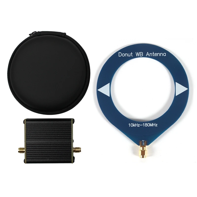 

Donut Loop Antenna Broadband Antenna 10Khz-180Mhz With Low Impedance Converter For Radio Walkie Talkie SDR
