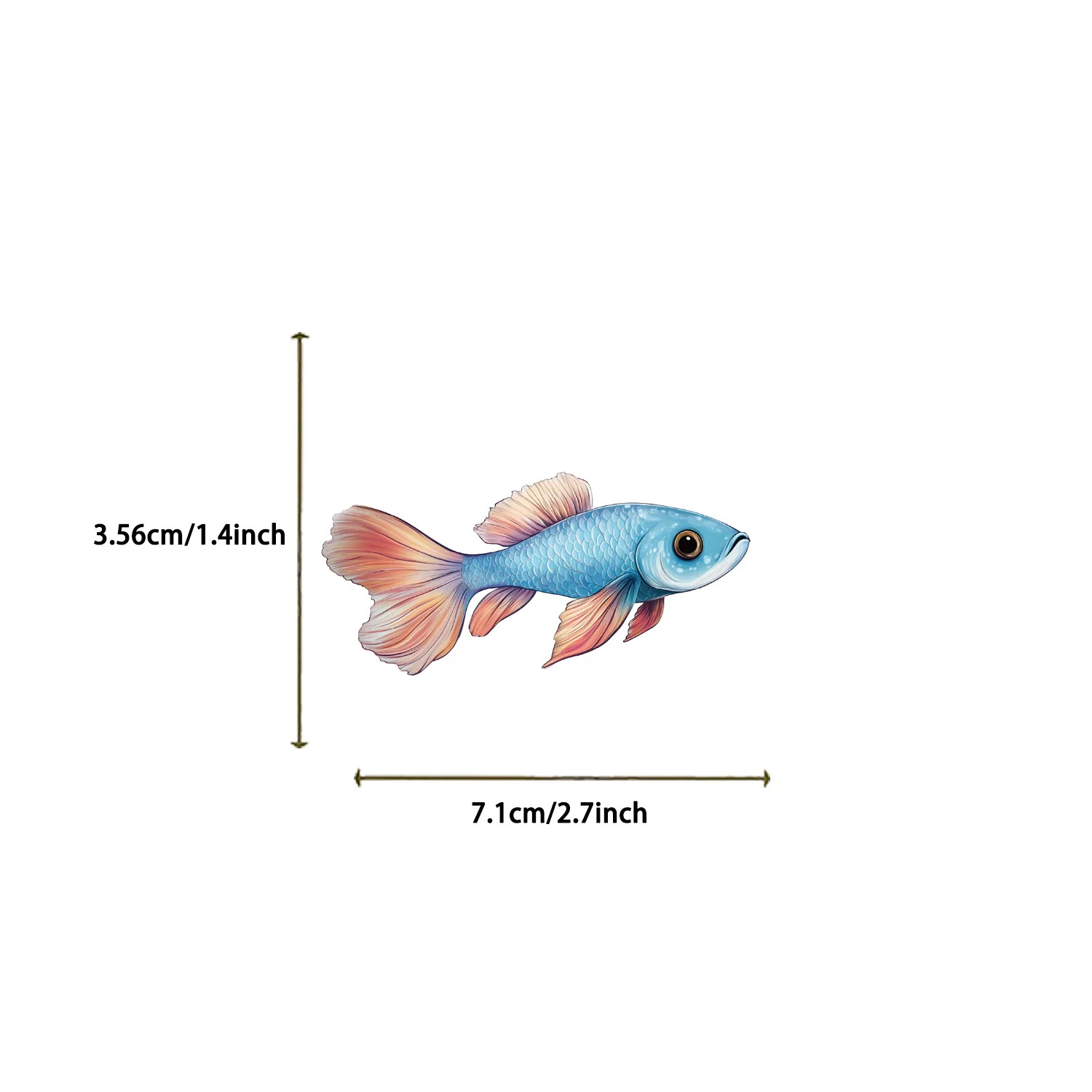 50pcs Sea Fish Ocean World PET Stickers Cartoon DIY Scrapbook Stationery Water Bottle Phone Transparent Border Stickers