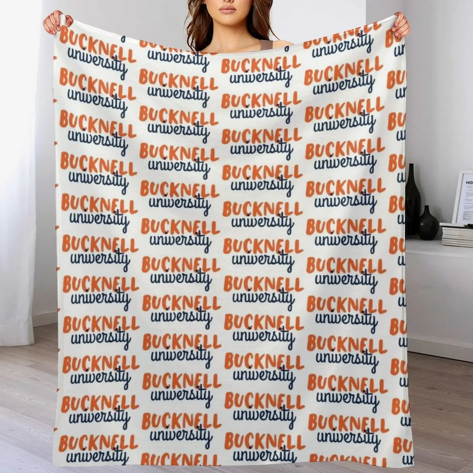 

Bucknell University Throw Blanket Soft Sherpa Fleece Warm Blanket for Winter