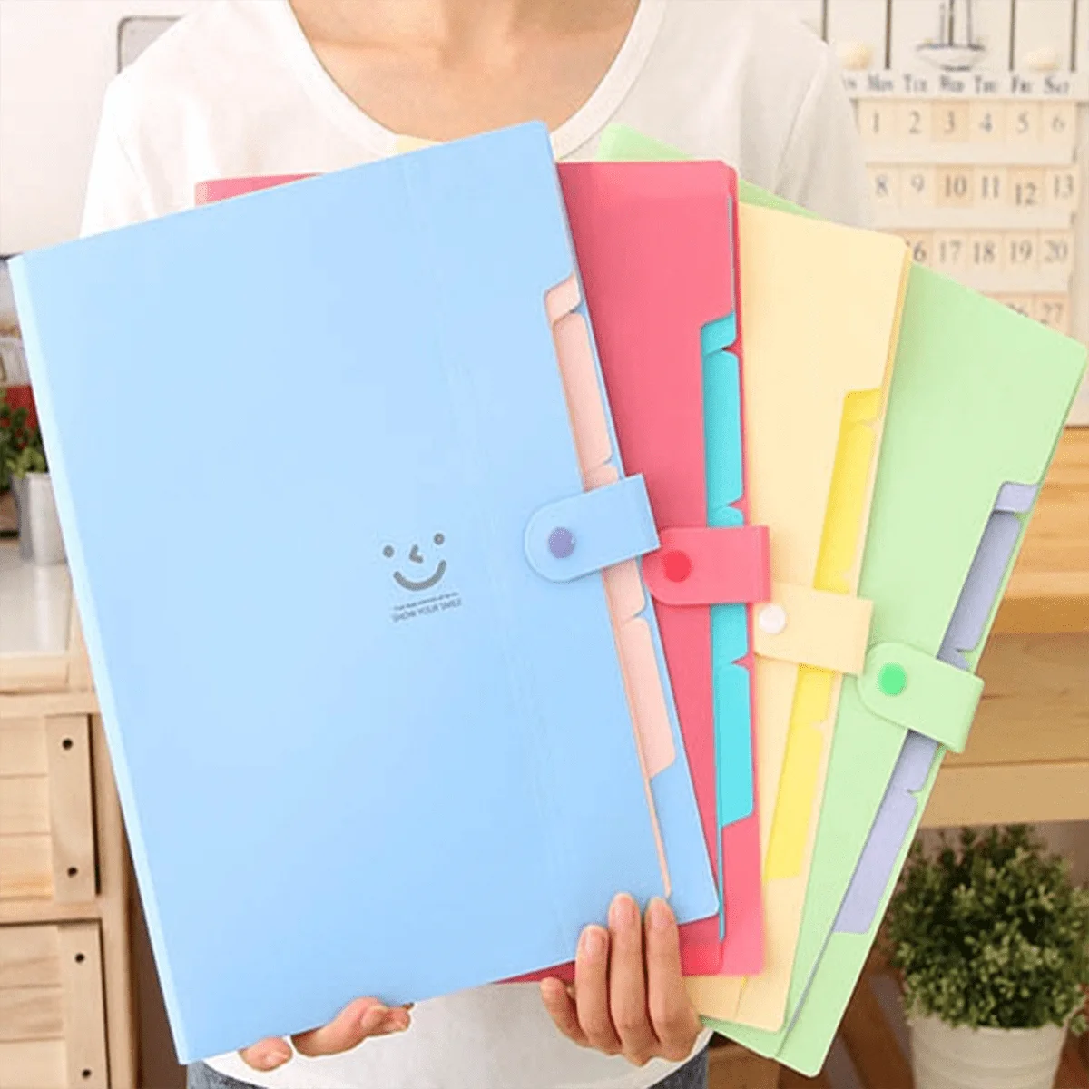 Organ Folders Documents A4 Budget Planner Envelope Large Capacity Five Layer Layered Label for Office School Supplies Stationery