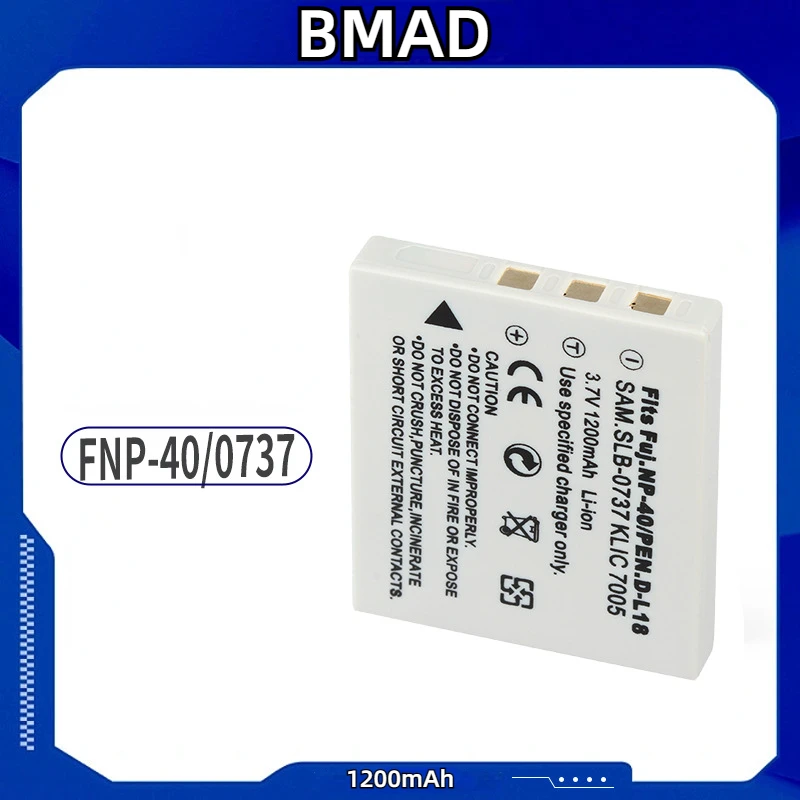 

Литиевая батарея NP40 3,7 в 1200 мАч подходит для Pentax D-Li8 Fuji FNP40 Samsung SLB-0737 Kodak 2 k 5 батарея для цифровой камеры