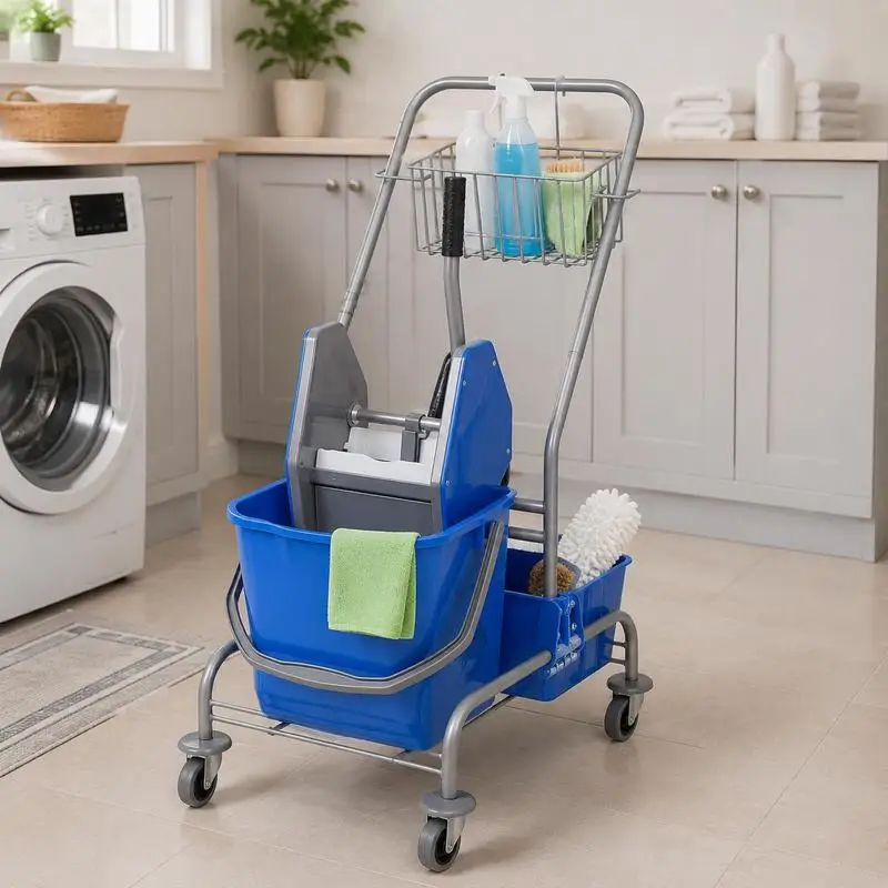 Chariot de nettoyage professionnel 25 L avec extracteur