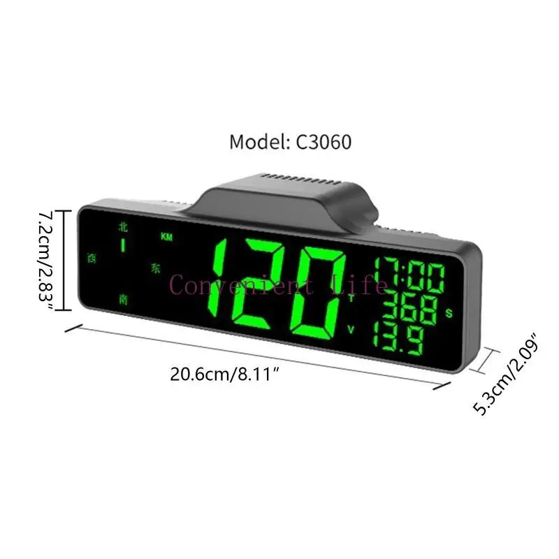 L1EE HUD cho Đầu lên Màn hình Đồng hồ tốc độ cho ô tô Đồng hồ tốc độ kỹ thuật số đa năng Báo động tốc độ KMH/MPh- Hiển thị điện