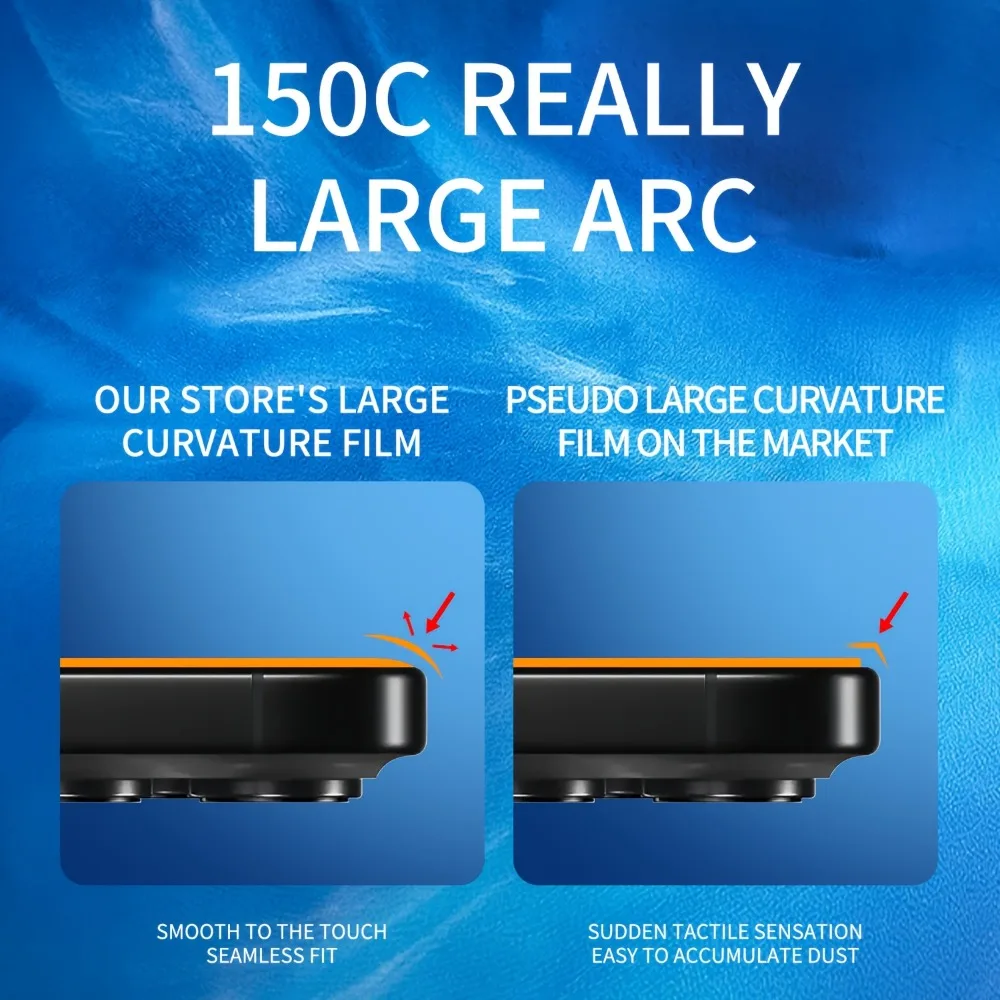 4 قطعة فيلم مقسى شفاف مناسب لهاتف آيفون 16 15 14 Pro Max 13 12 11 Pro Mini XR XS Max 7 8 Plus طبقة شاشة واقية