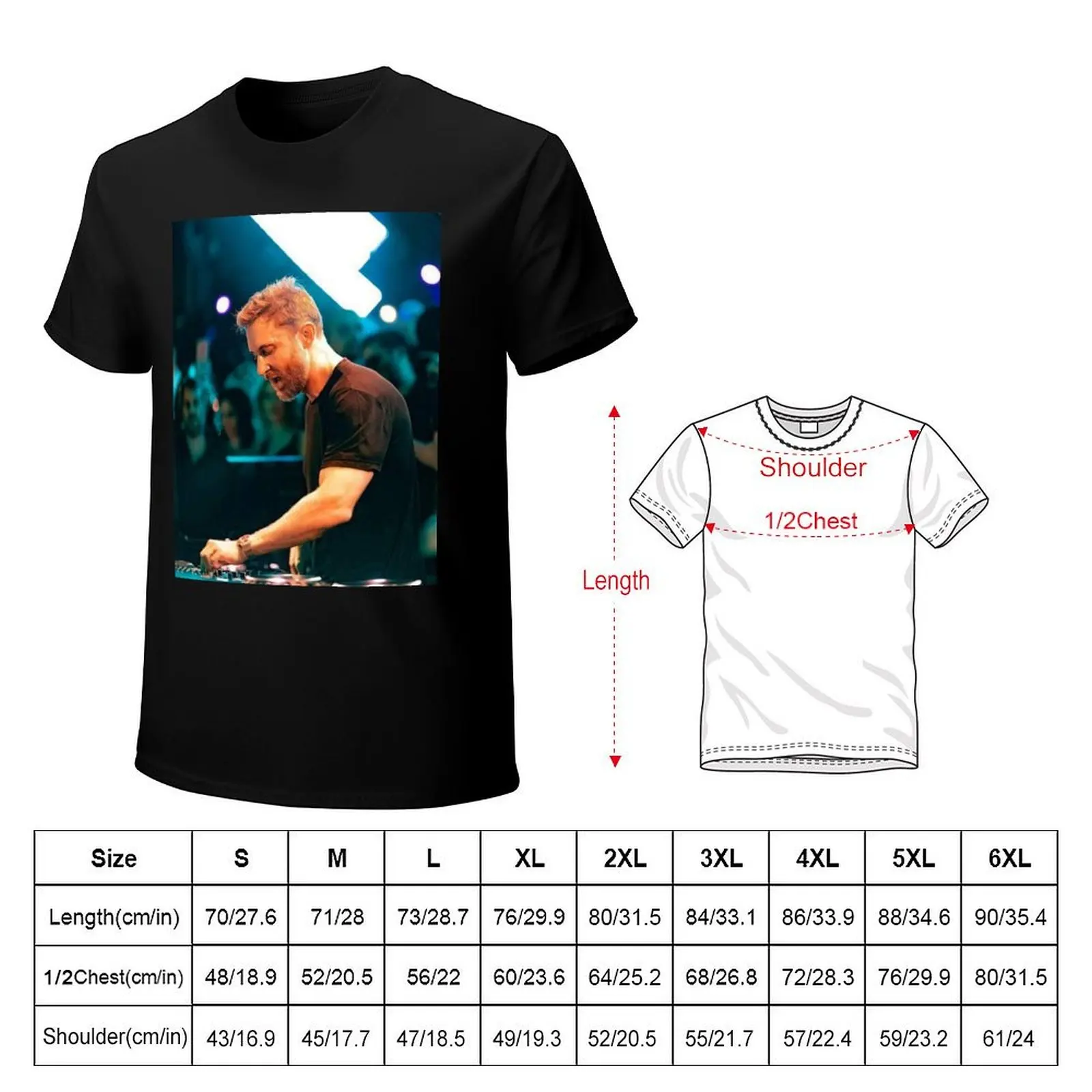 David Guetta T-Shirt tops heavyweights oversized graphic tee Short sleeve tee Men's t-shirts