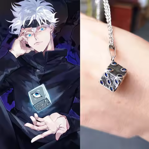 Anime Jujutsu Kaisen Necklace Ryomen Sukuna Itadori Yuji Gojo Cosplay Unisex Pendant Choker Jewelry Accessories Halloween Gift