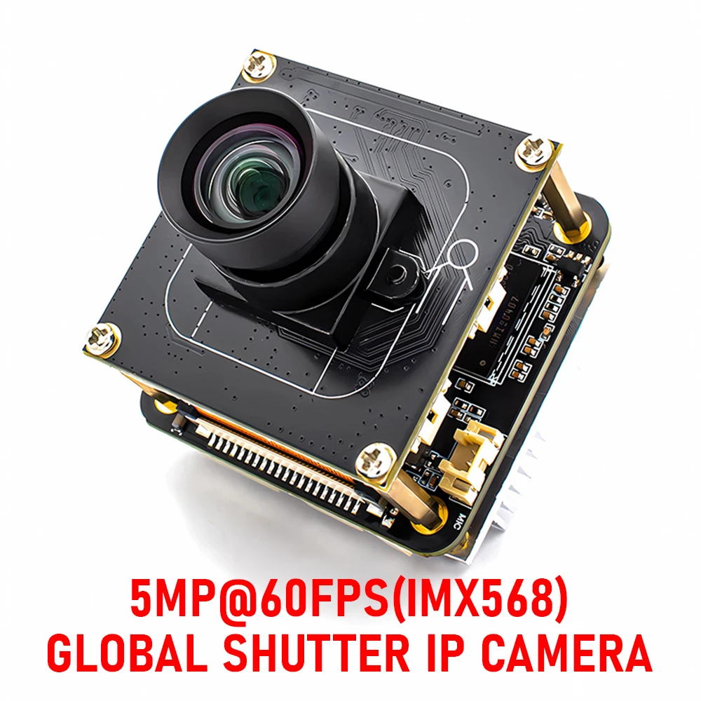 

Global Shutter IP Camera Module IMX568 1/1.8" CMOS 2488*2048 60FPS Webcam Board High Speed Capture RTSP Onvif For Machine Vision
