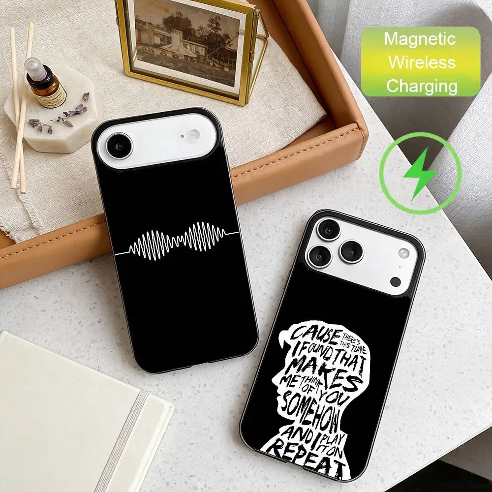 

Indie Rock A-Arctic M-Monkeys Phone Case For iPhone17,16,15,14,13,12,Wireless charging protective case soft cover