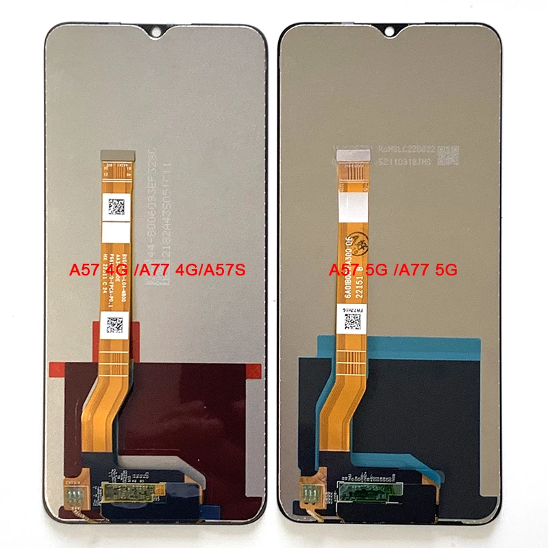 Original For Oppo A57/A77 4G CPH2387 LCD A57S Display Screen+Touch Panel Digitizer For Oppo A57 5G LCD A77 5G CPH2339 LCD Frame