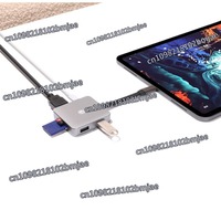 USB Docking Station, Type-C 6-in-1, for iPad/Apple MacBook, HDMI Converter for 4K Screen Mirroring, Adapter, Data Cable and