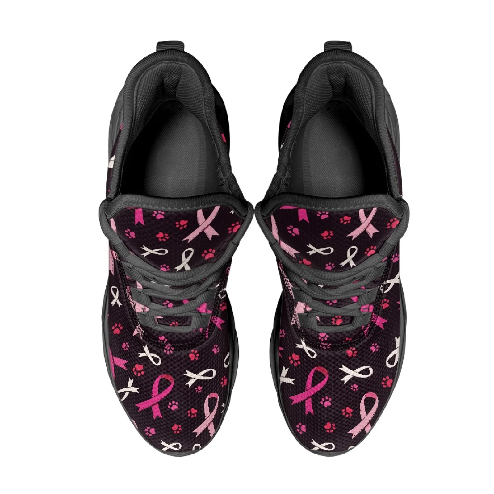 PENSTROLL Breast Cancer Theme Running Shoes Mesh & EVA Men's Stylish Sneakers Comfortable Men's Sport Trainer for Walking