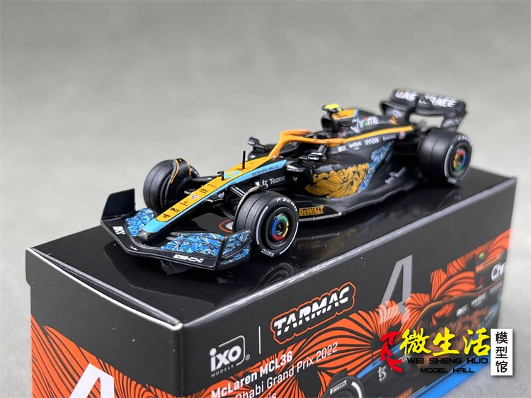 Tarmac Works TW 1:64 F1 MCL36 Norris ABU Dhabi Collection diecast alloy car model decoration gift
