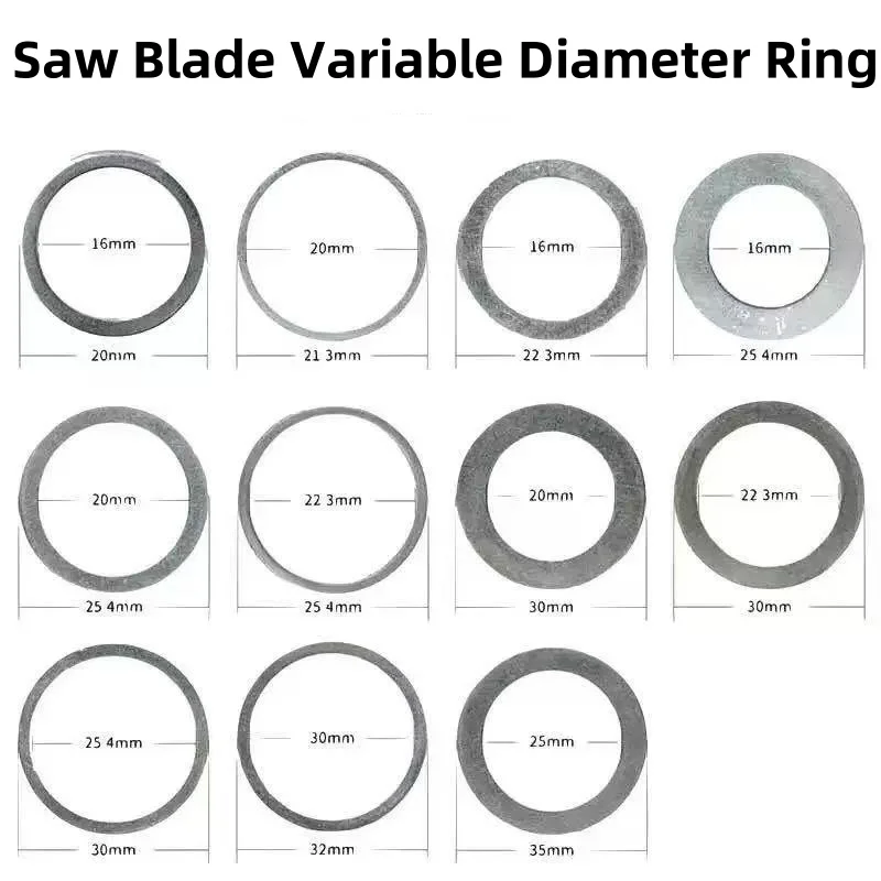 

Saw Blade Variable Ring Reducting Rings 16/20/22/25.4mm For Circular Saw Blade Ring Cutting Disc Inner Hole Adapter Rings