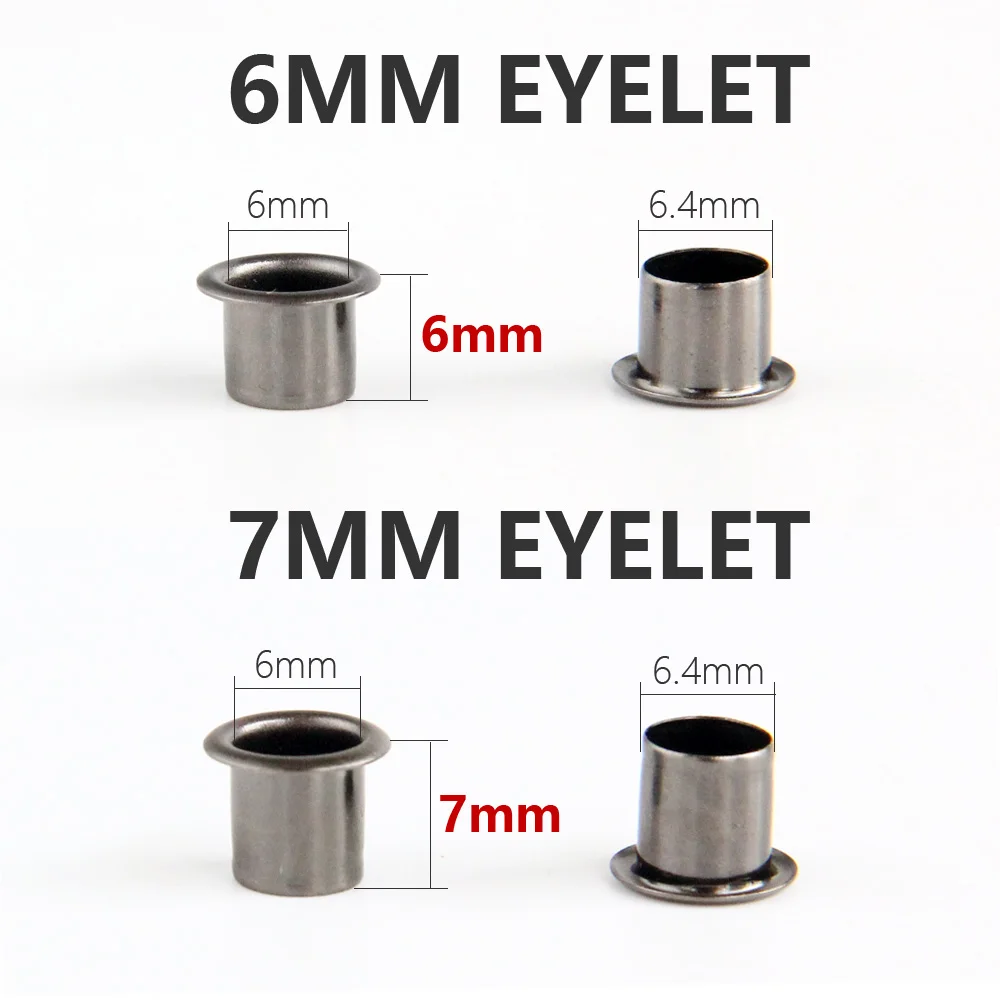 100pcs Kydex Holster Eyelets 6mm 7mm Binding Rivets for DIY Holster and Sheath Making