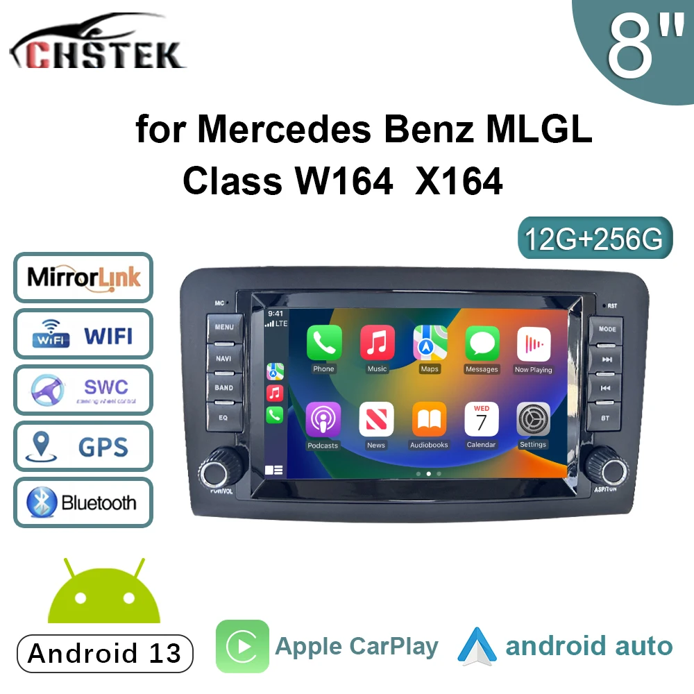 Car Radio Navigation Multimedia Player Wireless Carplay for Mercedes Benz ML-Class GL-Class W164 X164 ML280 Android WIFI 4G GPS