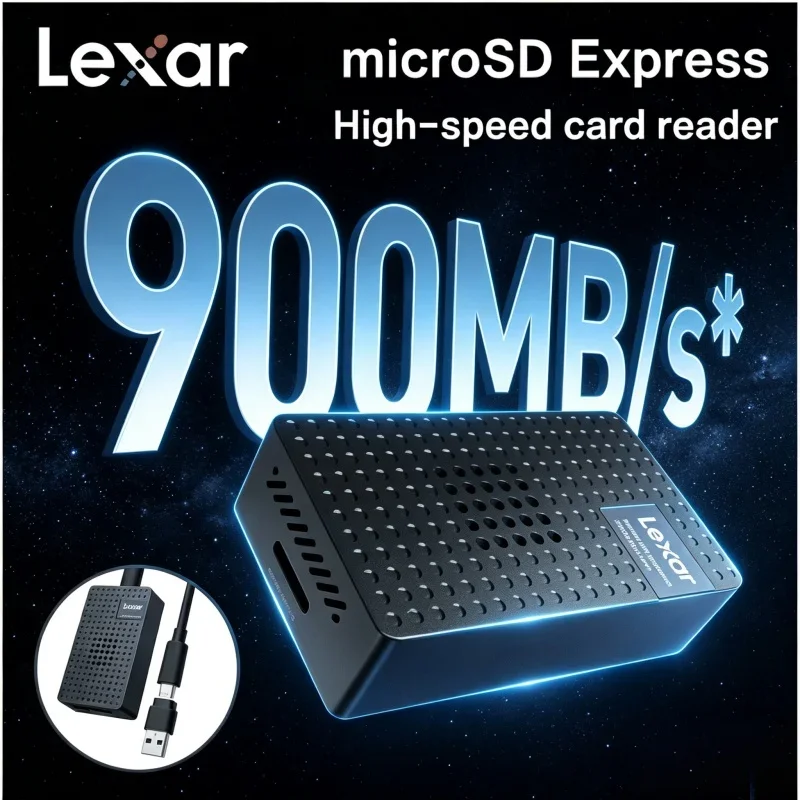 Fast File Transfer Lexar microSD Express Reader 900MB/s High Speed USB3.2 Gen2 For Drone Camera microSD Express Memory Card