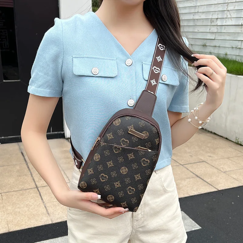 Women Bag Vintage PU Leather Chest Bag for Women Shoulder Crossbody Bags Fashion Shoulder Strap Waist Bags Fanny Pack Bags Purse