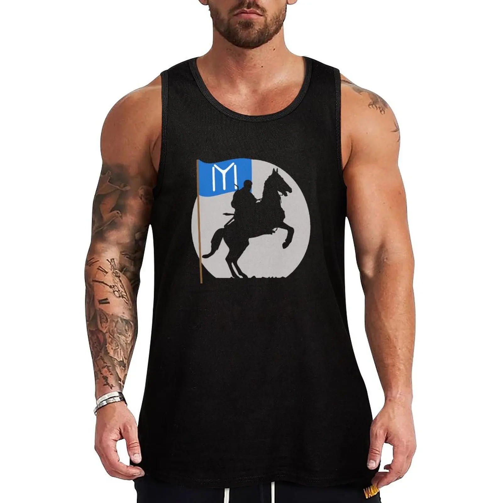 

Ertugrul Bey Kayi Boyu IYI Flag Turkish Leader Tank Top Men's clothing brands Sportswear for men gym accessories man Gym clothes