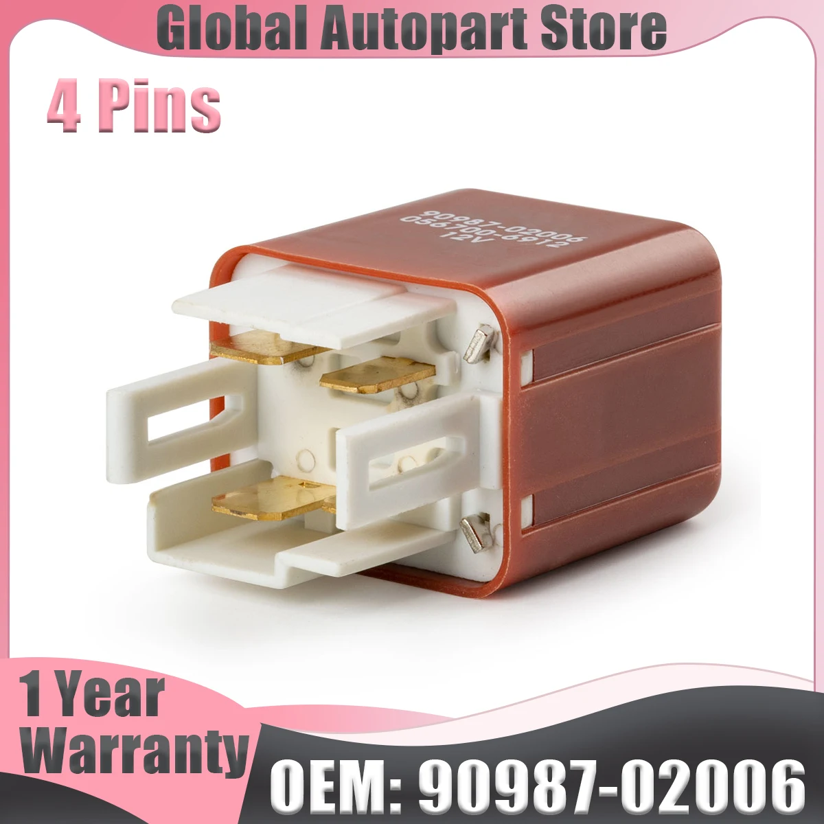 Automotive Relay For Toyota Cressida 1989-1992 For Lexus RX300 SC300 Headlight Relay OEM# 90987-02006 056700-6912 12V 4-Pins