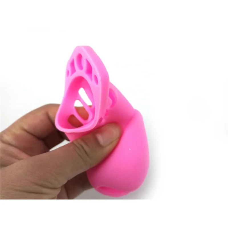 1PCS Medical Soft Silicone Male Chastity Device with 5 Size Penis Ring,Cock Cages,Virginity Lock Sex Toys for Men Couple