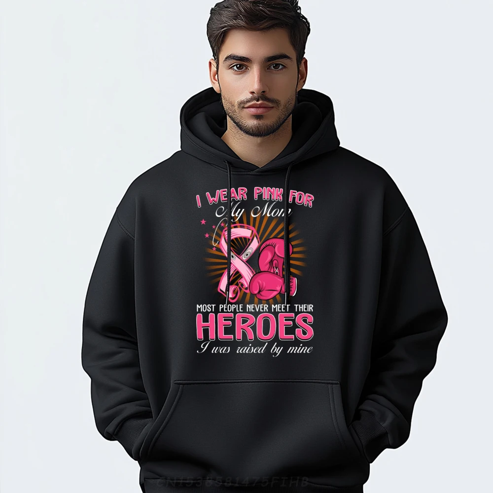 

My Heroes I Wear Pink For My Mom Breast Cancer Awareness Mens Clothing Cheap Christmas Sweater