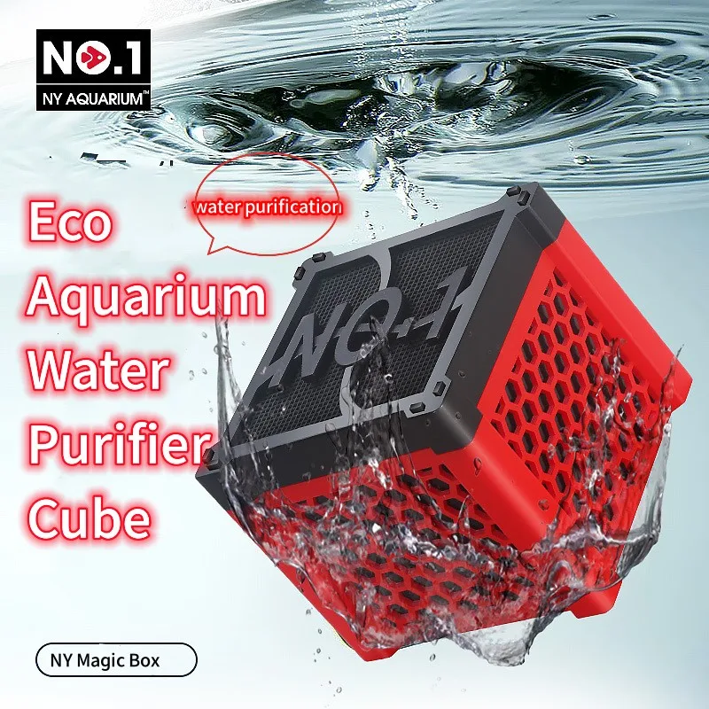 Magic Box Aquarium Water Purifier Cube Filter Honeycomb Structure Activated Charcoal Fish Tank Water Purifier for Fish Tank Pond