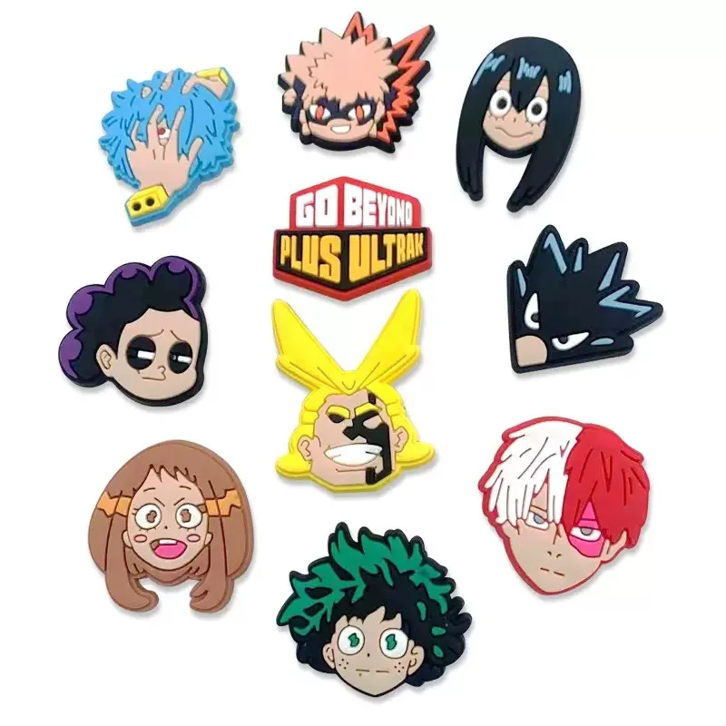 7–18 Stück japanische Manga-Schuhanhänger My Hero Academia Cartoon-Schuhzubehör, Dekoration, passend für Clog-Sandale, Party, Kindergeschenke – Detail 12