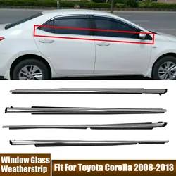 Car Accessories 4Pcs/Set Door Window Glass Weatherstrip Trim Fit For Toyota Corolla 2008-2013 Waterproof Car Door Rubber Seals
