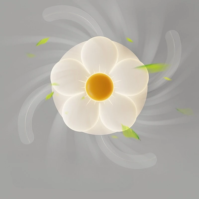 Invisible Fan Ceiling Fan Light, Simple Cartoon Lighting Fixture for Bedroom Children's Room Guest Room Restaurant