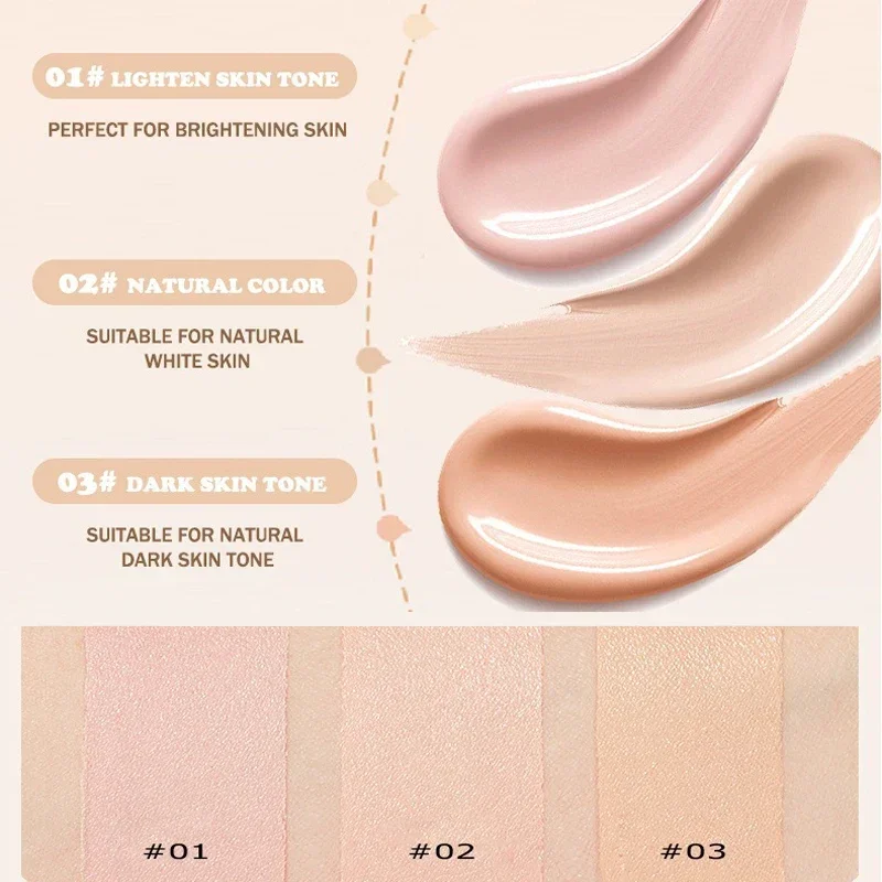 Heallor 1 Stuk Vloeibare Concealer Foundation Om Donkere Kringen Te Bedekken Acne Markeert Gezichtskleurcorrector 3 Kleuren Hydraterende Make-Up Cosme