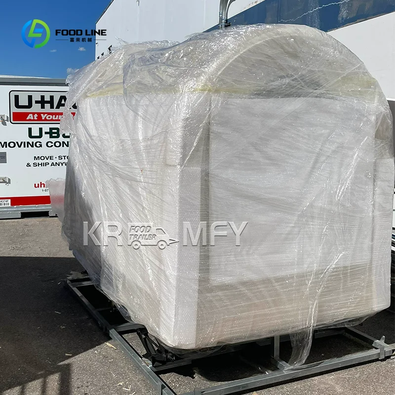 Gerobak Makanan Jalanan Mobile Outdoor Komersial Kustom China, Gerobak Makanan Cepat Saji