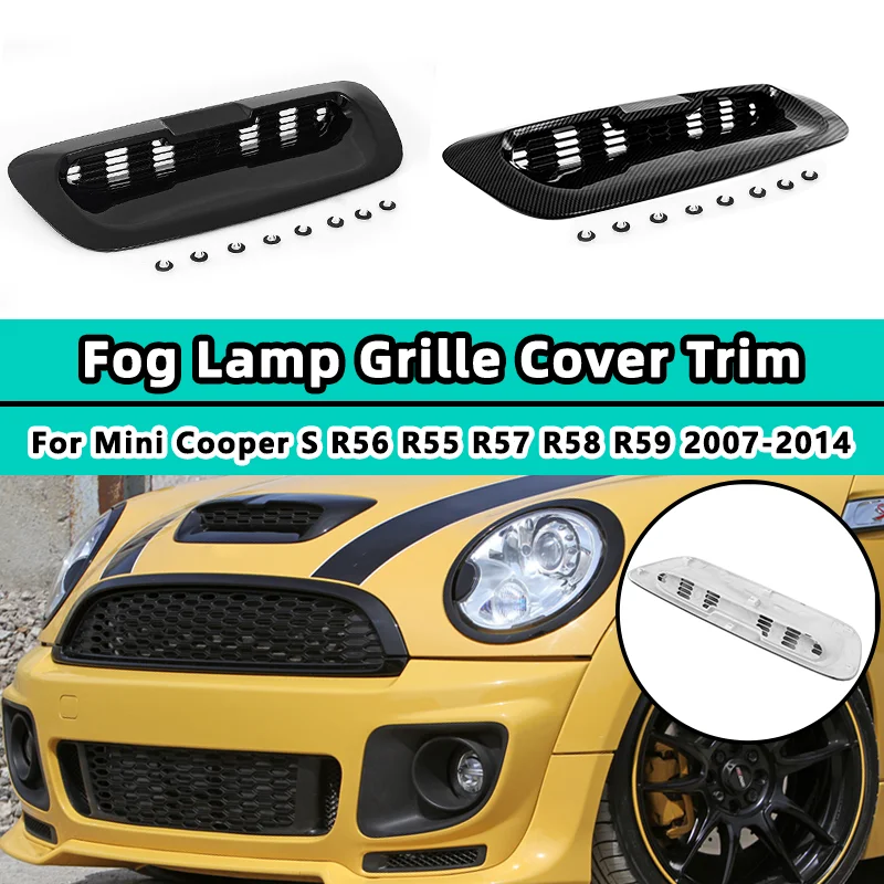 

Front Mesh Engine Bonnets Hood Scoop For Mini Cooper S R56 R55 R57 R58 R59 2007-2014 Air Outlet Vent Cover Trim Intake Grille