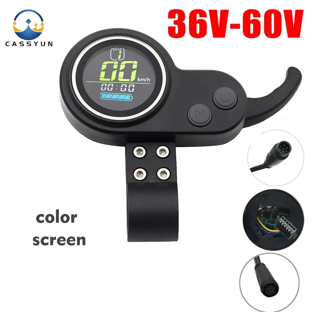 Electric Scooter LCD Display JP Throttle 36V 48V 52V 60V With USB Charging Shift Switch Accelerator