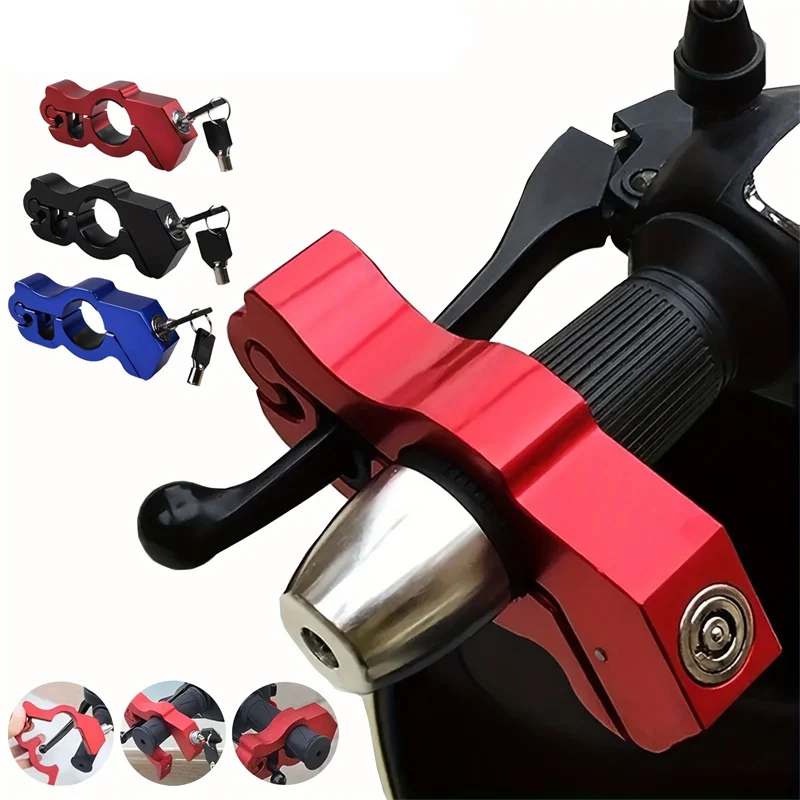 

Bicycle Handlebar Anti-Theft Lock Portable Bike Fixed Safety Horn Brake Lock For Road Mountain Bikes Motorcycle Scooter Cycling