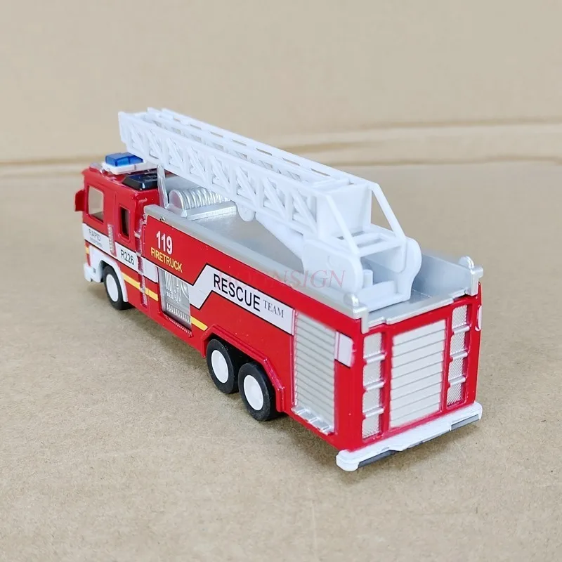 electric Child Toy Truck Alloy Model Fire Engine Models Aerial Spraying Car Simulation Packages Educational Electronic Battery