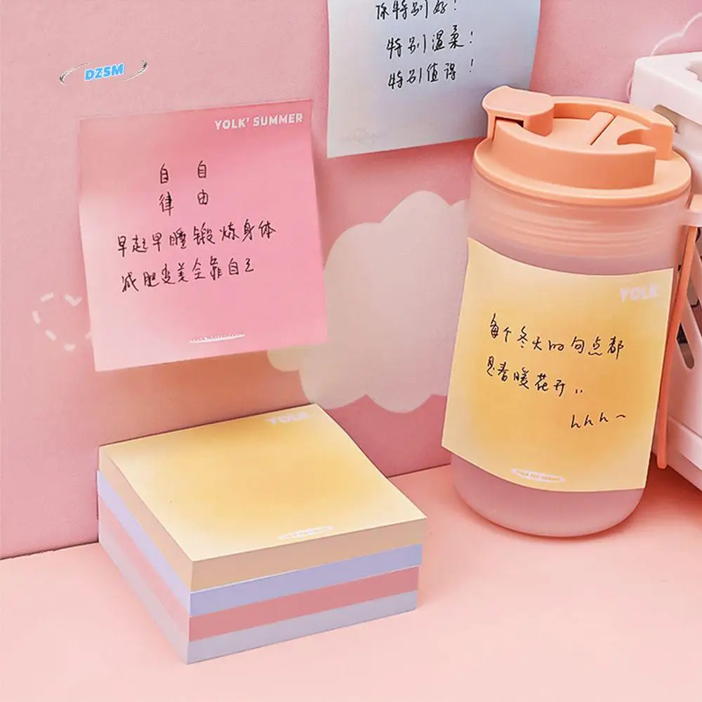 

Simple Notepad Paper Writing Paper Stationery School Office Supply Bookmark Sticky Notes Notebook Gradient Color Memo Pads