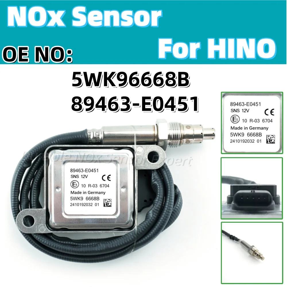 

89463E0451 89463-E0451 89463 E0451 5WK96668B Original New Nitrogen Oxide Sensor Nox Sensor 12V Hino Truck Spare Parts