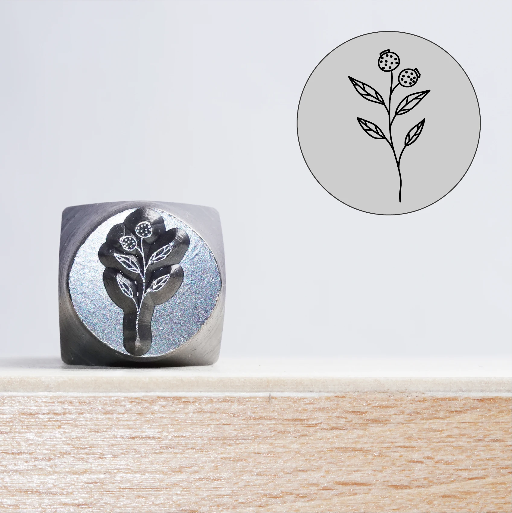 Metal Design Stamp for Jewelry Tropical Plant, Leather Stamp, Metal Stamp for Jewelry Making Supplies (10.5mm)