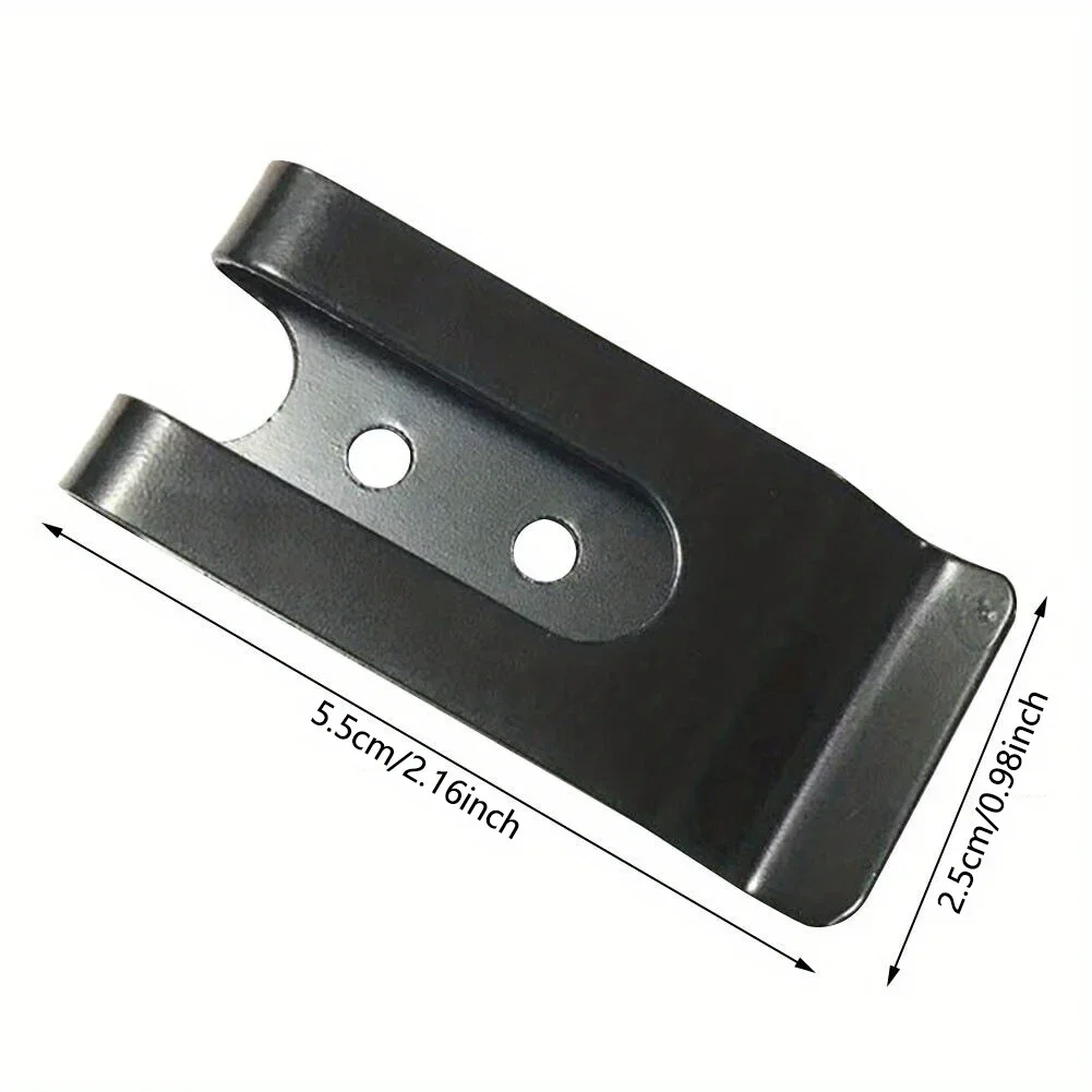2 pezzi clip per cintura in metallo fibbia doppi fori guaina clip a molla ganci per tasche supporto per gancio portafoglio fascia chiusura ad anello