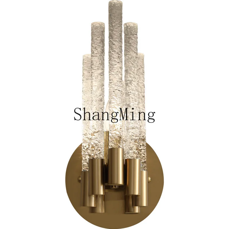 

PYH postmodern crystal wall creative living room TV background wall bedroom bedside furniture hotel aisle light luxury