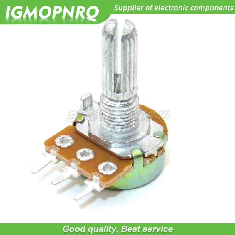 5pcs WH148 3PIN 20mm Potentiometer B1K-B1M ohm B1K B2K B5K B10K B20K B50K B100K B500K B1M 1K 2K 5K 10K 50K 100K 500K 1M with nut