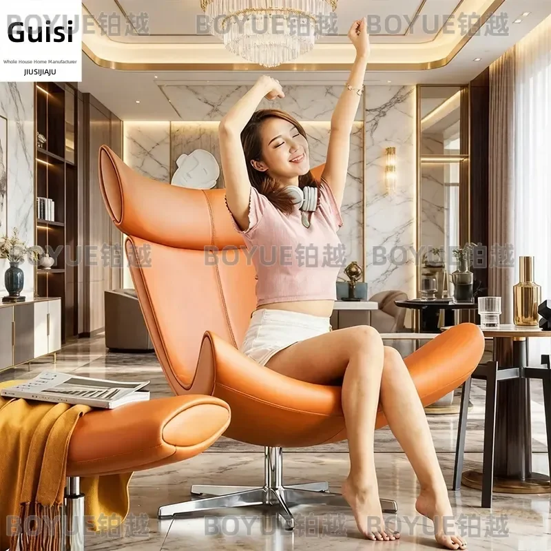 Modern Caramel Mesh Stitched Chair Wide Armrest Plush Filling Decorative Seat for Medieval Style Home Hotel Park Lounge